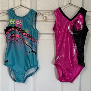 GK Girls' Gymnastics Child Small Leotard Set - Blue and Pink